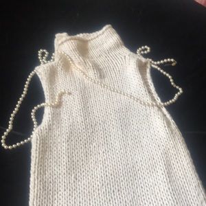Sold Cream Limited Handknit Top